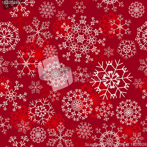 Image of seamless snowflakes background