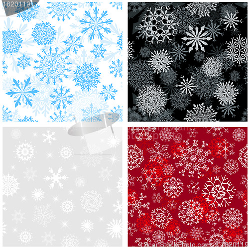 Image of seamless snowflakes background