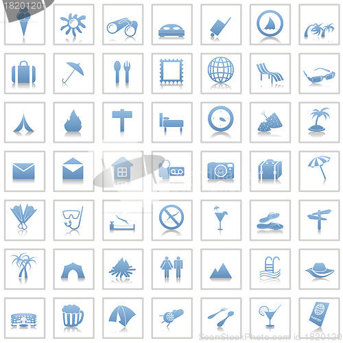 Image of travel icons set