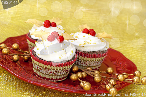 Image of Christmas cupcakes