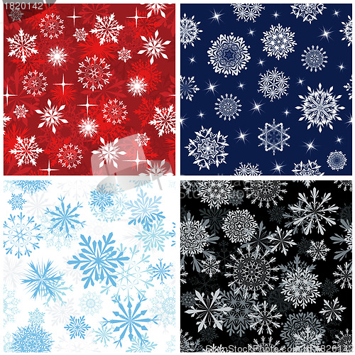 Image of seamless snowflakes background