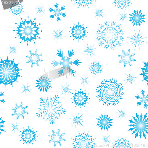 Image of seamless snowflakes background