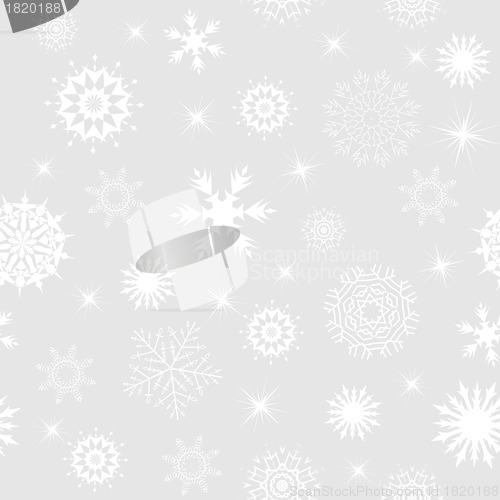 Image of seamless snowflakes background