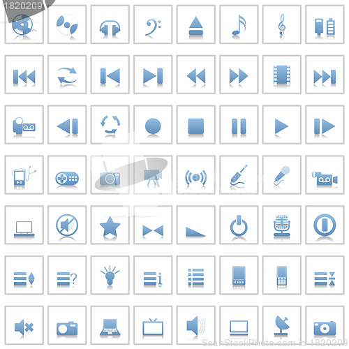 Image of musical icons set