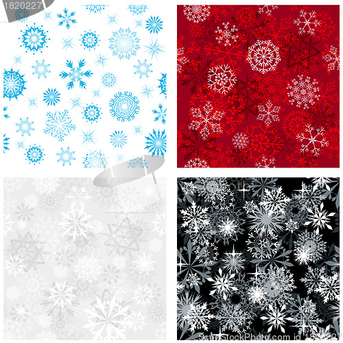 Image of seamless snowflakes background