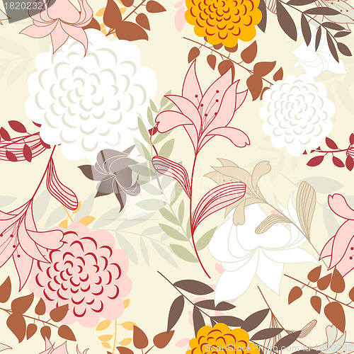 Image of seamless floral pattern