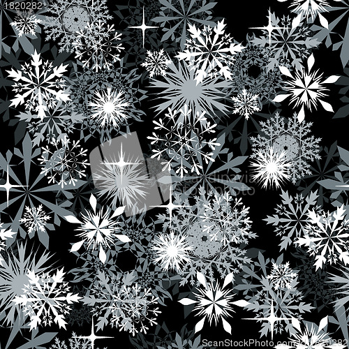 Image of seamless snowflakes background