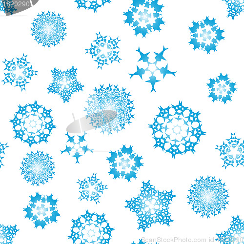 Image of seamless snowflakes background