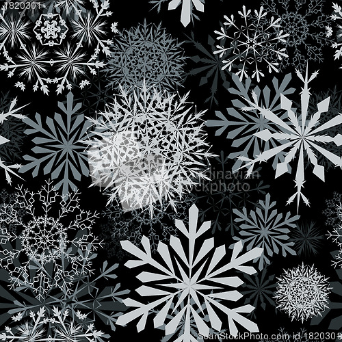 Image of seamless snowflakes background