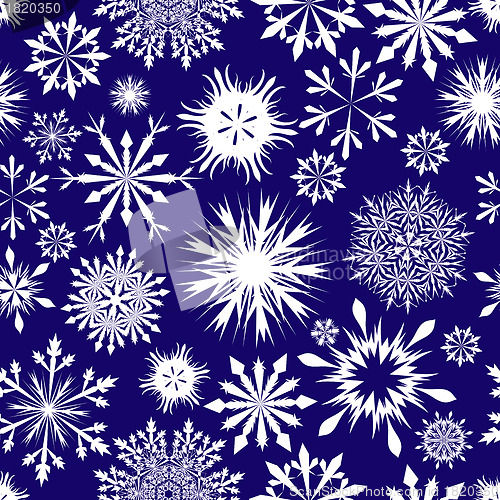 Image of seamless snowflakes background