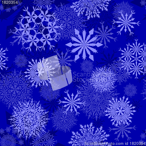 Image of seamless snowflakes background