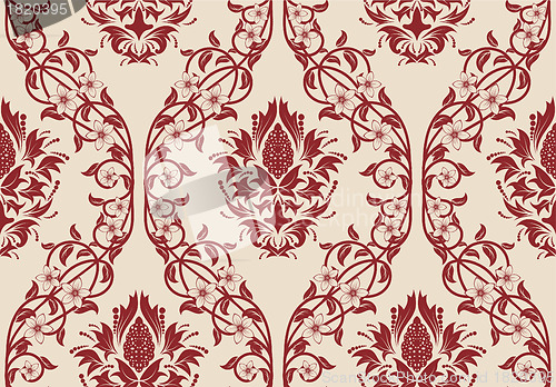 Image of seamless damask pattern