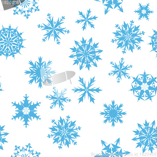 Image of seamless snowflakes background