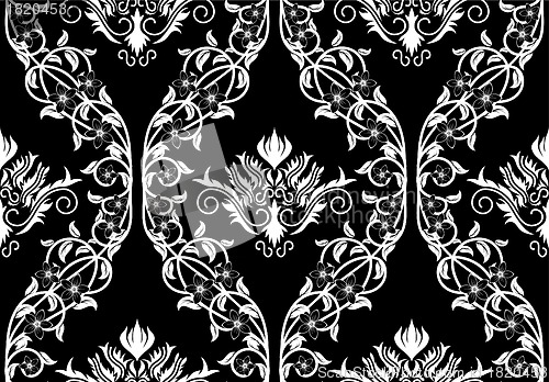 Image of seamless damask pattern