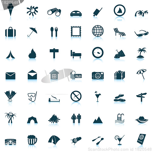 Image of travel icons set