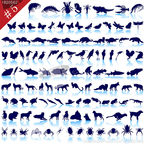 Image of set of animal silhouettes