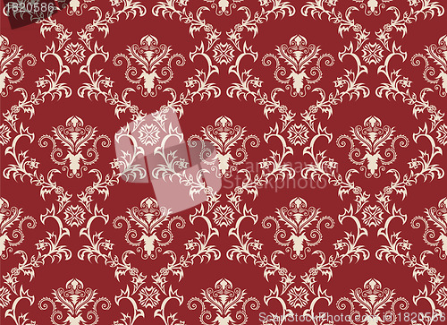 Image of seamless damask pattern