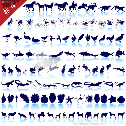 Image of set of animal silhouettes