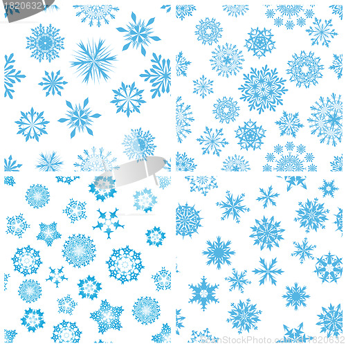 Image of seamless snowflakes background