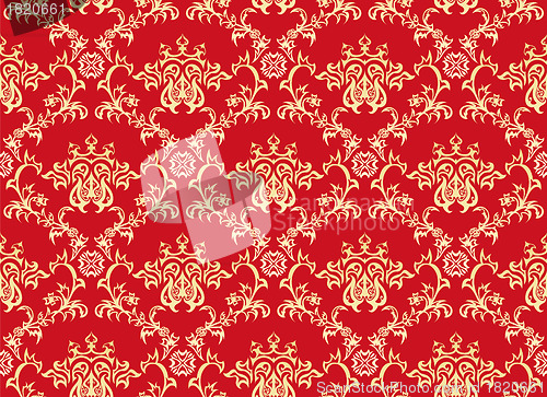 Image of seamless damask pattern