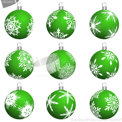 Image of christmas ball set