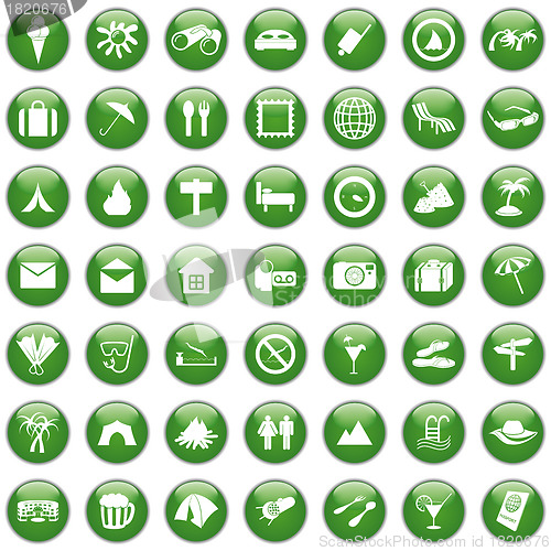 Image of travel icons set