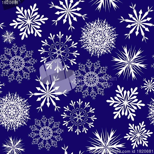 Image of seamless snowflakes background