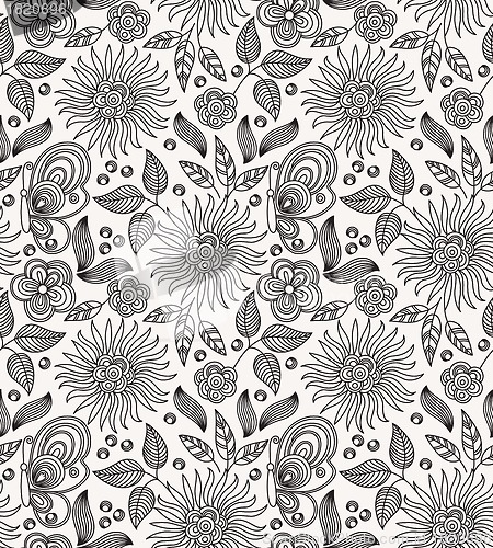 Image of Decorative flower seamless background