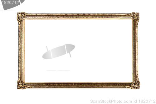 Image of Golden frame isolated