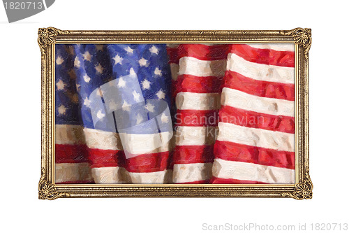 Image of Oil painting of old glory