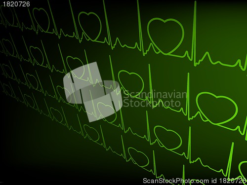 Image of Abstract heart beats cardiogram. EPS 8