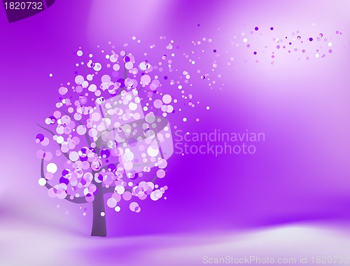 Image of Tree with blue leaves. EPS 8