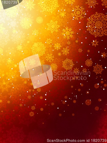 Image of Christmas background with snowflakes. EPS 8