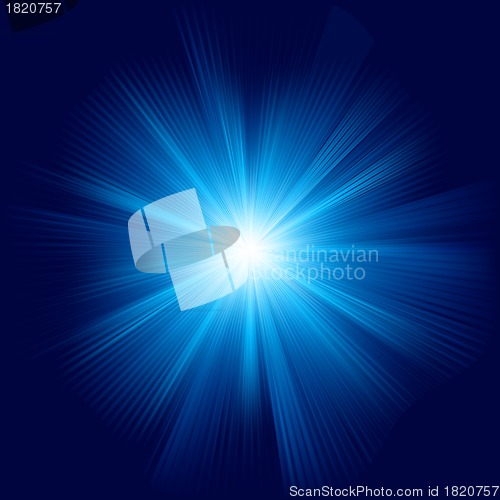 Image of A Blue color design with a burst. EPS 8