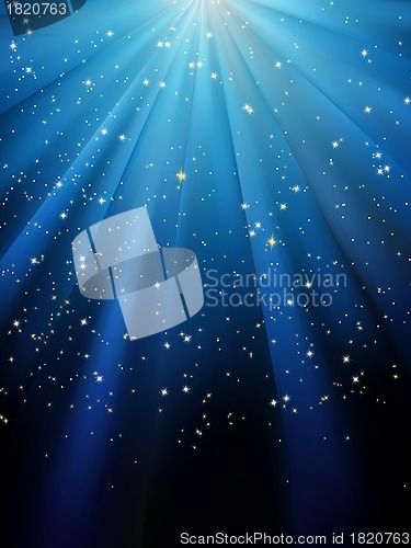 Image of Stars on blue striped background. EPS 8