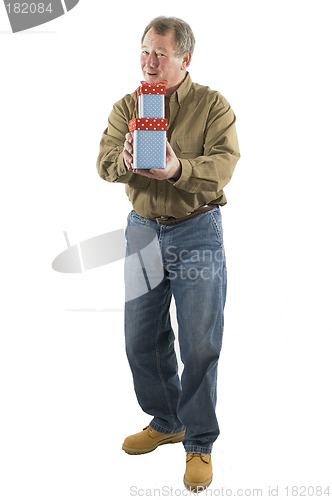 Image of man with presents gifts