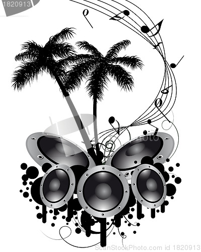 Image of musical grunge background