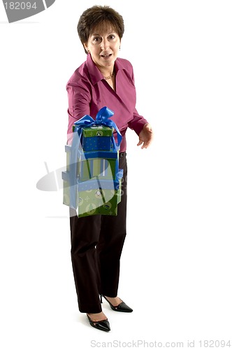 Image of woman with gifts