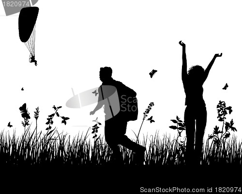 Image of meadow silhouettes