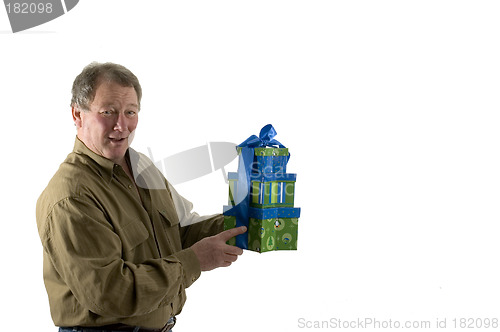 Image of man with presents gifts