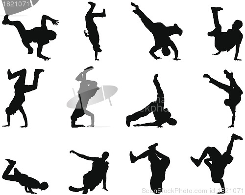 Image of break-dance silhouette set