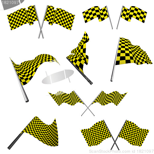 Image of checked flags