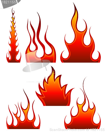 Image of fire icon set