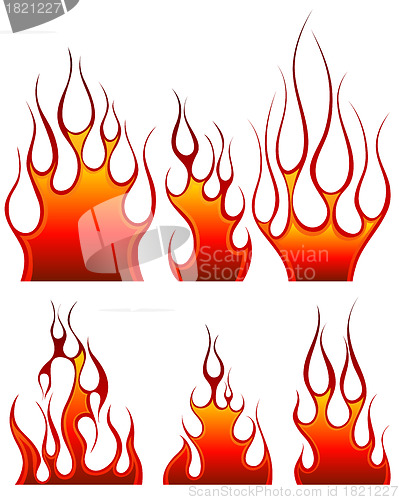 Image of fire icon set