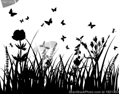 Image of meadow silhouettes
