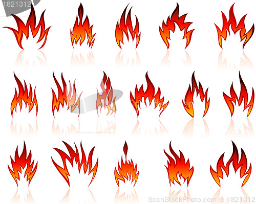 Image of fire icon set