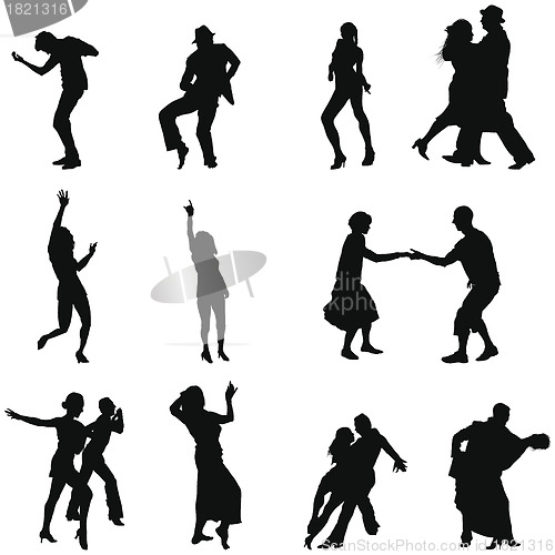 Image of dance silhouette set