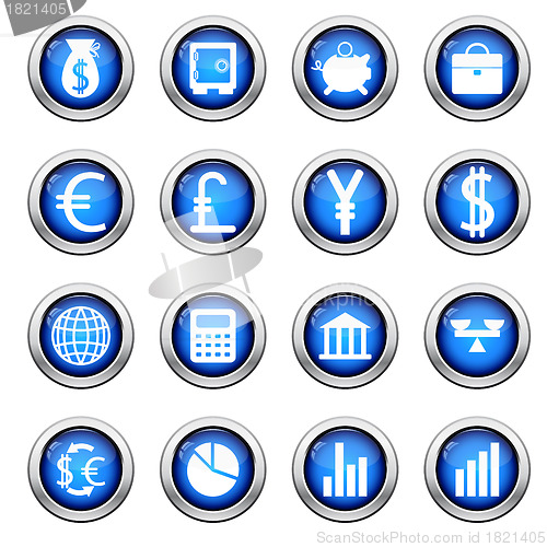 Image of financial icon set