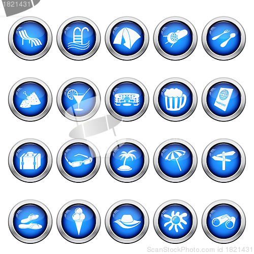 Image of travel icons set