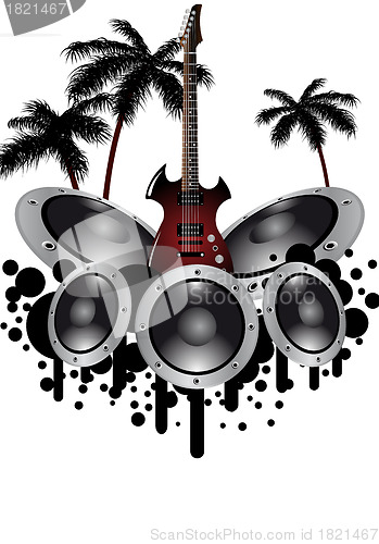 Image of musical grunge background